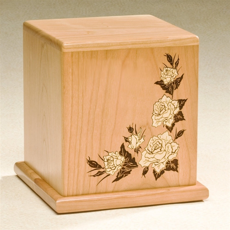 Forever Roses Wood Urn