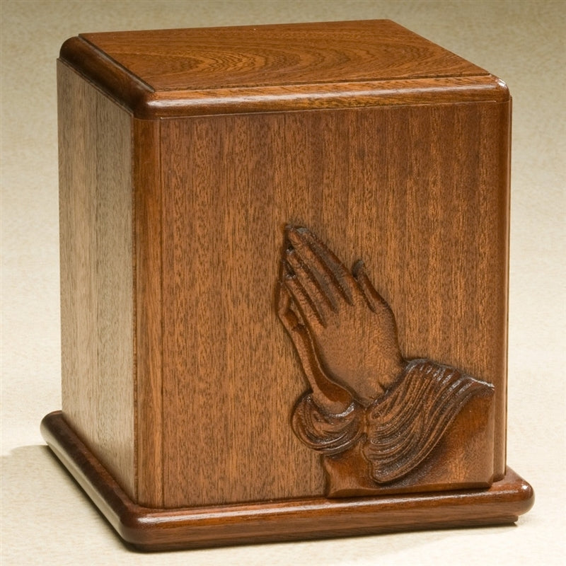 Relief Praying Hands Urn