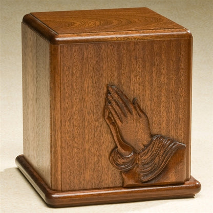 Relief Praying Hands Urn