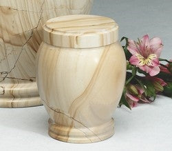 Teakwood Marble Pet Urn
