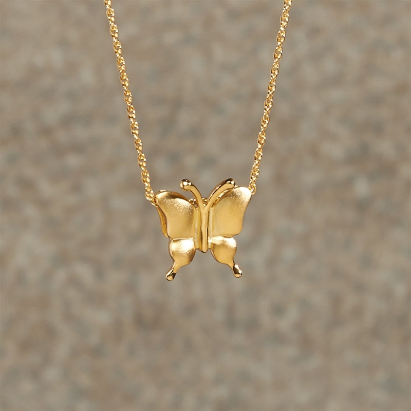 Gold Plated Petite Butterfly Cremation Pendant