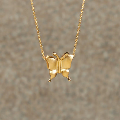 Gold Plated Petite Butterfly Cremation Pendant