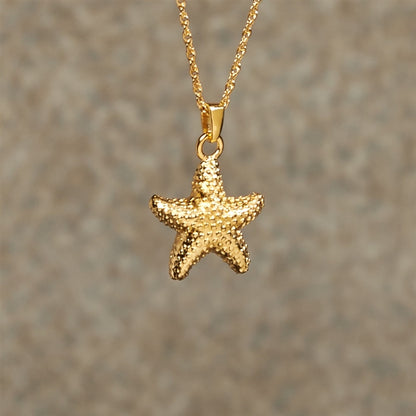 Gold Plated Starfish Cremation Pendant