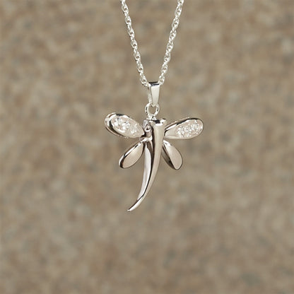 Silver Dragonfly Cremation Pendant