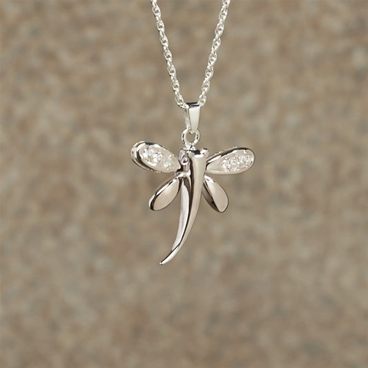 Silver Dragonfly Cremation Pendant