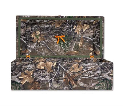 Camo Cloth Covered Pet Casket