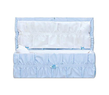 Flat Top Cloth Covered Casket