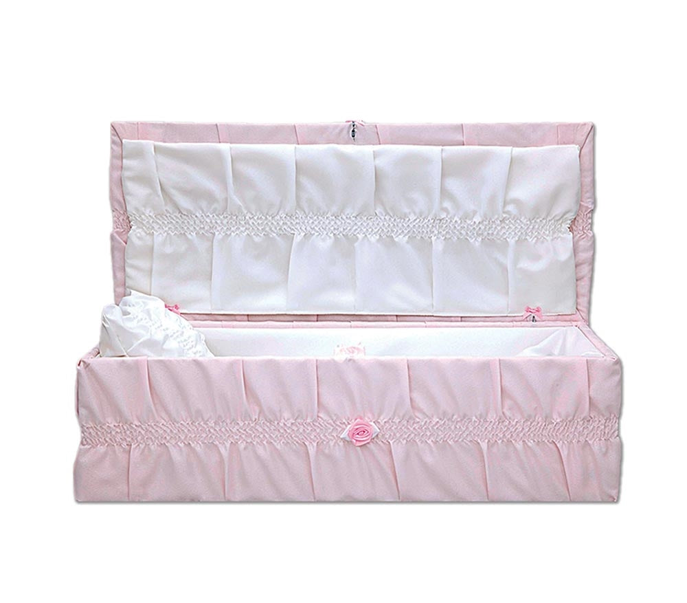 Flat Top Cloth Covered Casket