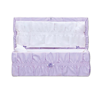 Flat Top Cloth Covered Casket