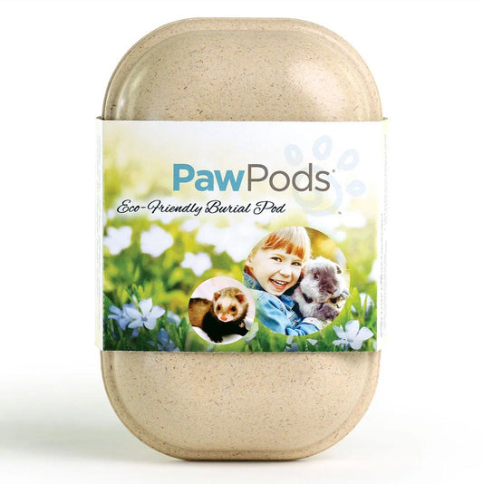 Paw Pod pet casket for burying a small pet