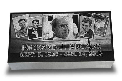 Collage of Memories Laser Engraved Grave Marker