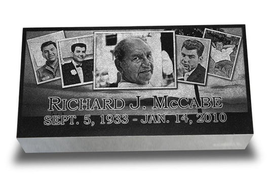 Collage of Memories Laser Engraved Grave Marker