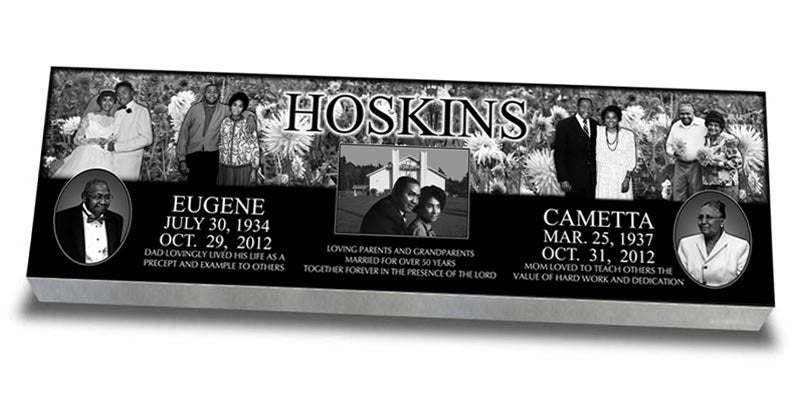 Collage of Memories Laser Engraved Grave Marker
