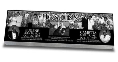 Collage of Memories Laser Engraved Grave Marker