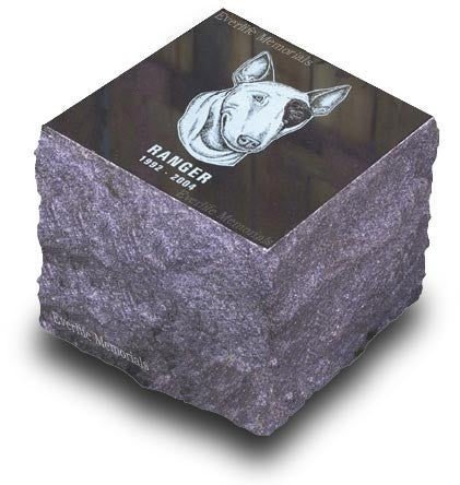 Solid Granite Pet Cremation Memorial Marker