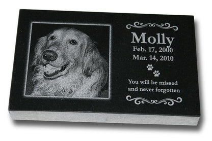 Standard laser engraved pet grave markers