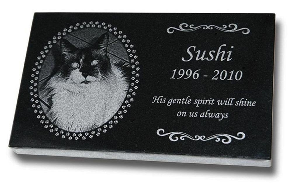 Standard laser engraved pet headstones