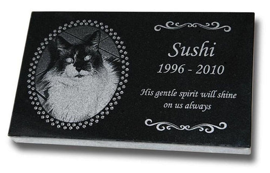 Standard laser engraved pet headstones