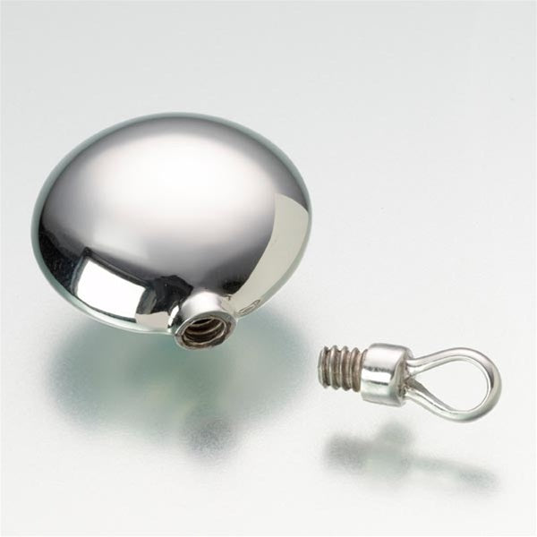 Large Sterling Silver Round Pendant