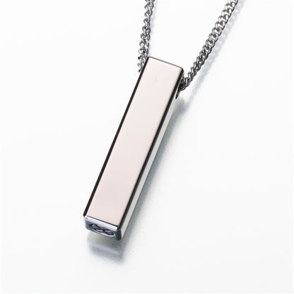 Titanium Slide Rectangle Urn Necklace