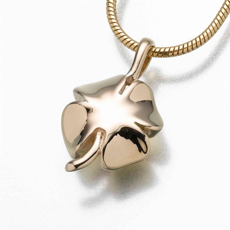 Gold Vermeil 4 Leaf Clover Cremation Pendant