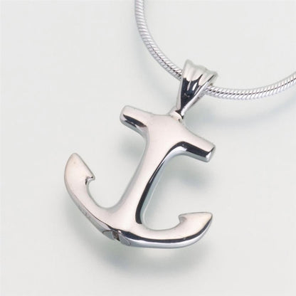 Silver Anchor Cremation Pendant