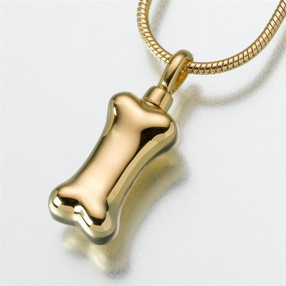 Gold Vermeil Dog Bone Cremation Pendant