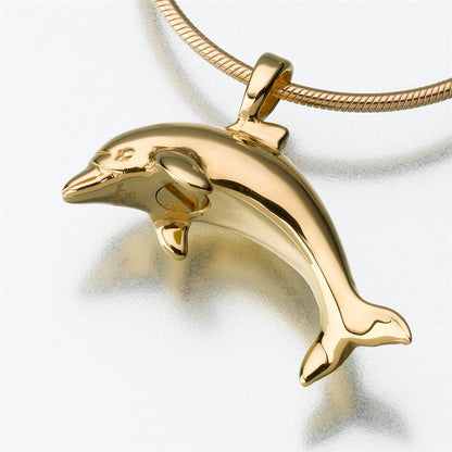 Gold Vermeil Dolphin Cremation Pendant