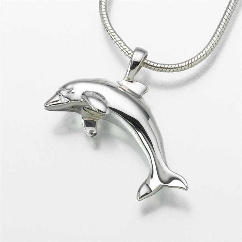 Silver Dolphin Cremation Pendant