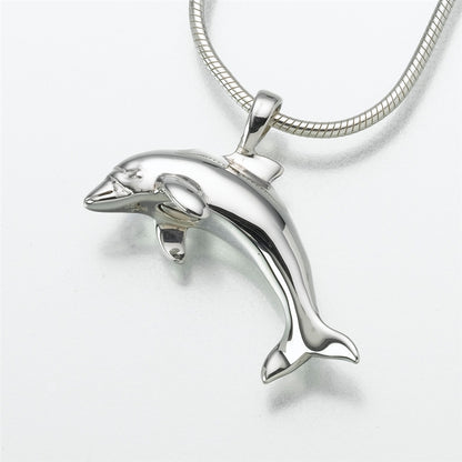 Silver Dolphin Cremation Pendant