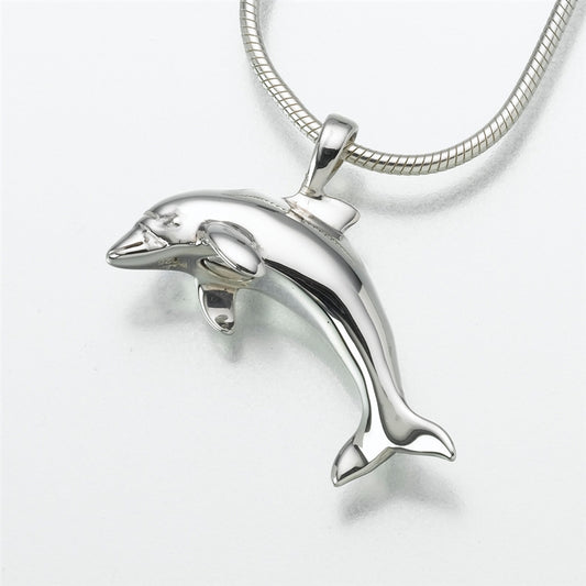 Silver Dolphin Cremation Pendant