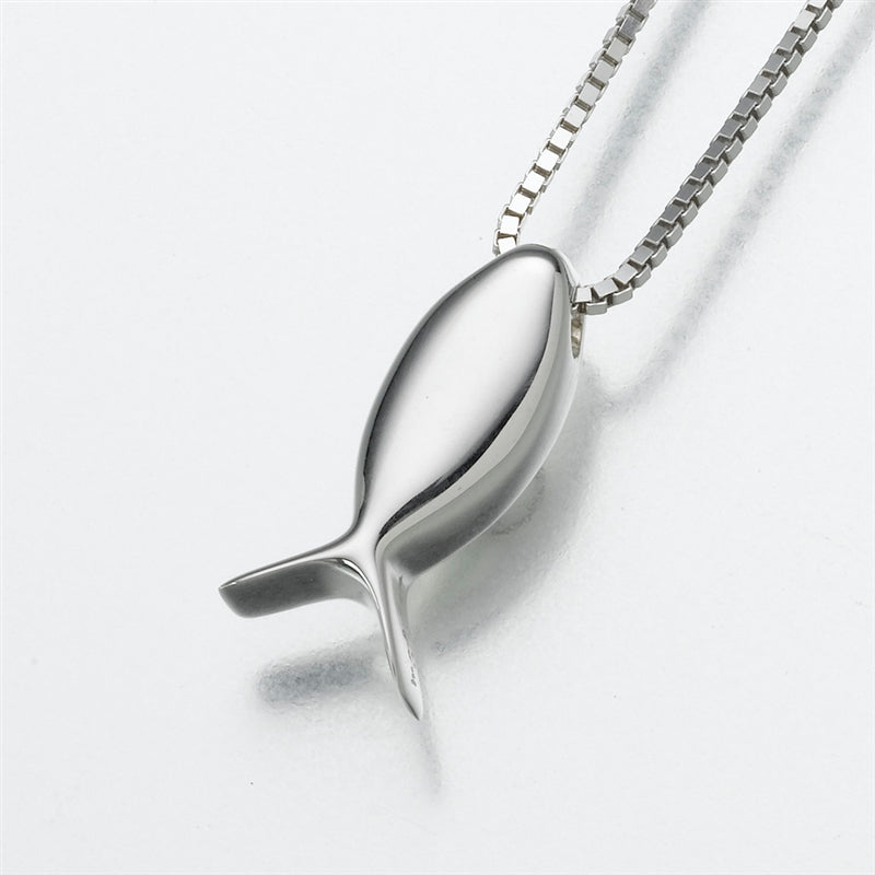 Silver Fish Cremation Pendant