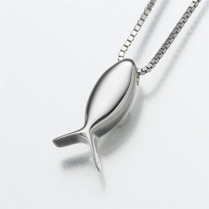 Silver Fish Cremation Pendant