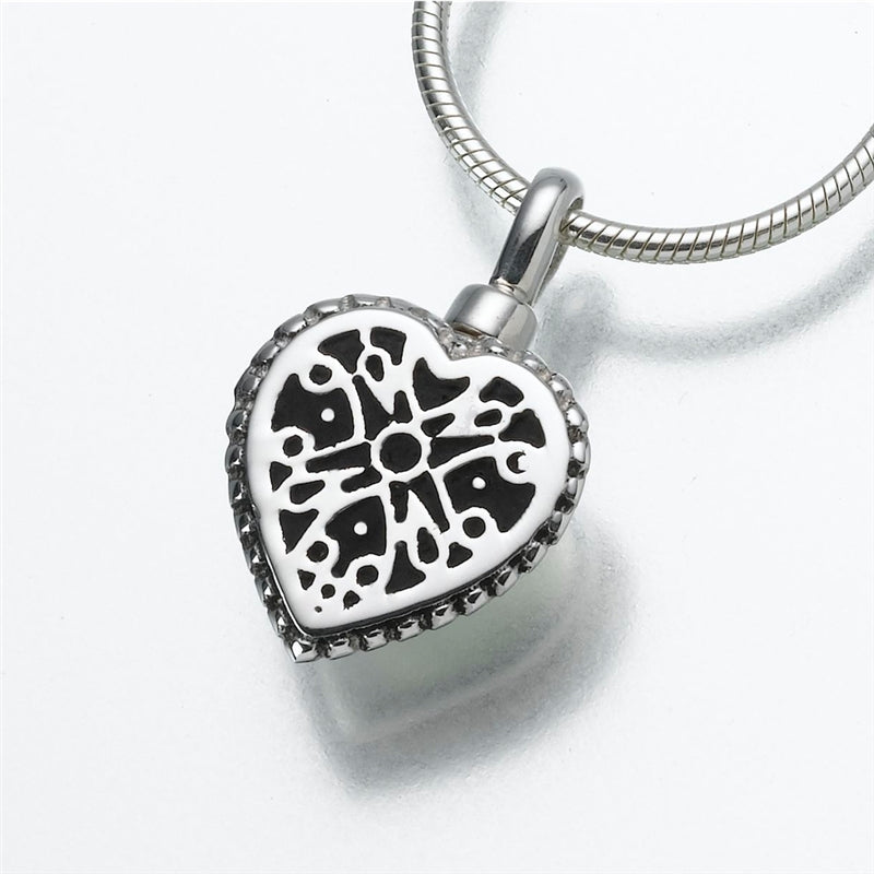Small Filigree Heart Urn Necklace | Cremation Jewelry – Everlife Memorials