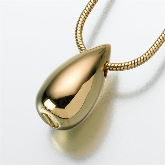 Gold Vermeil Teardrop Cremation Jewelry