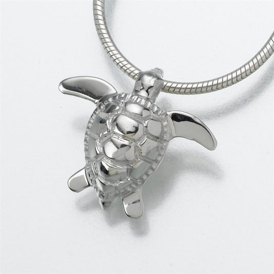 Silver Turtle Cremation Pendant