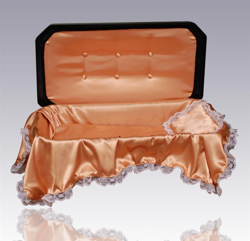 Deluxe Pet Casket in Black/Gold