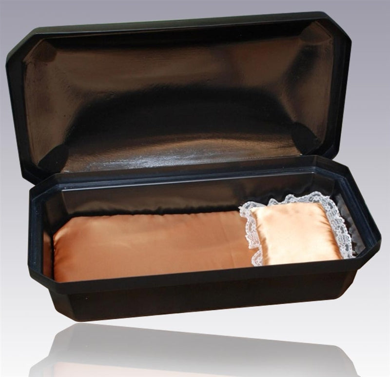 Standard Pet Casket in Black/Gold