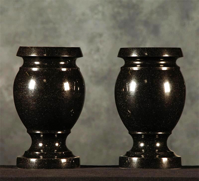 India Black Granite Vase