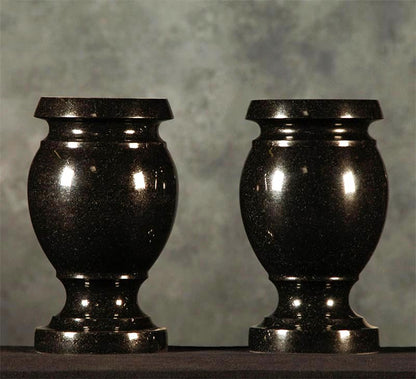 India Black Granite Vase