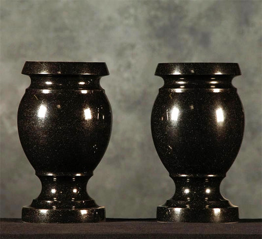 India Black Granite Vase