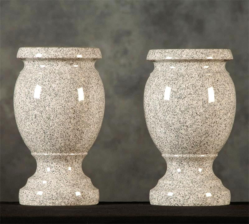 Medium Gray Granite Vase