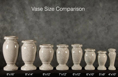 Medium Gray Turned Monument Vase
