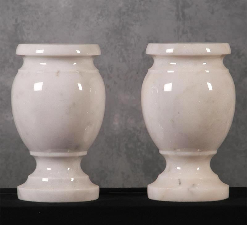 White Solid Marble Vase