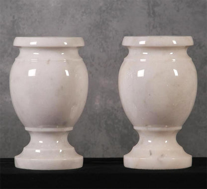 White Solid Marble Vase