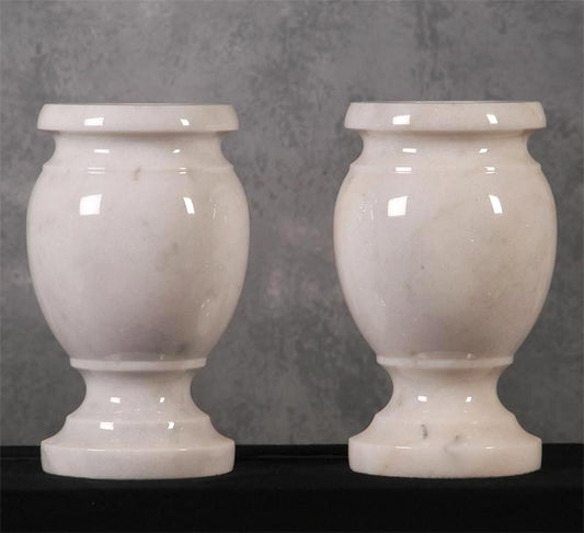 White Solid Marble Vase