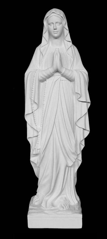 40" Our Lady of Lourdes Marble Statue