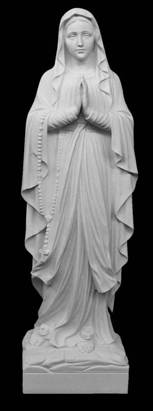 24" Our Lady of Lourdes Marble Statue