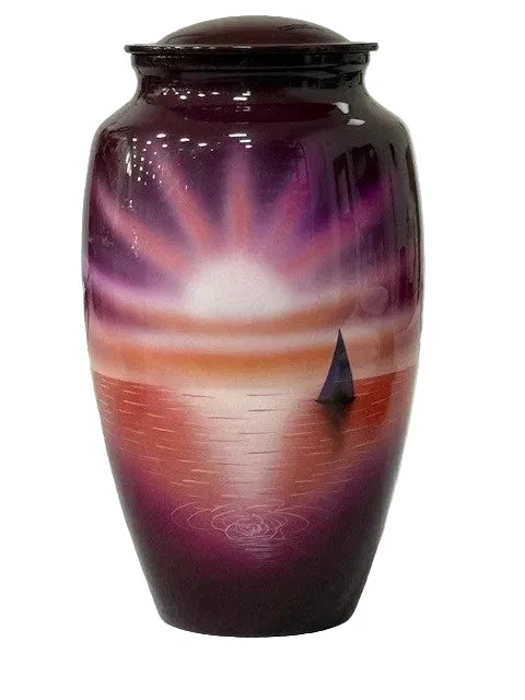 Hand-Painted Scenes: Rainbow Cremation Urns
