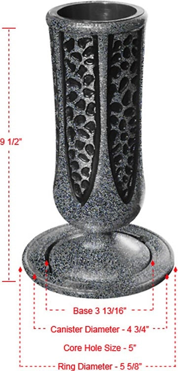 Crest Lawn Level Flower Vase for Headstones